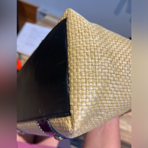 Coach Princess Street Raffia and Patent Leather Tote - Picture 6 of 17